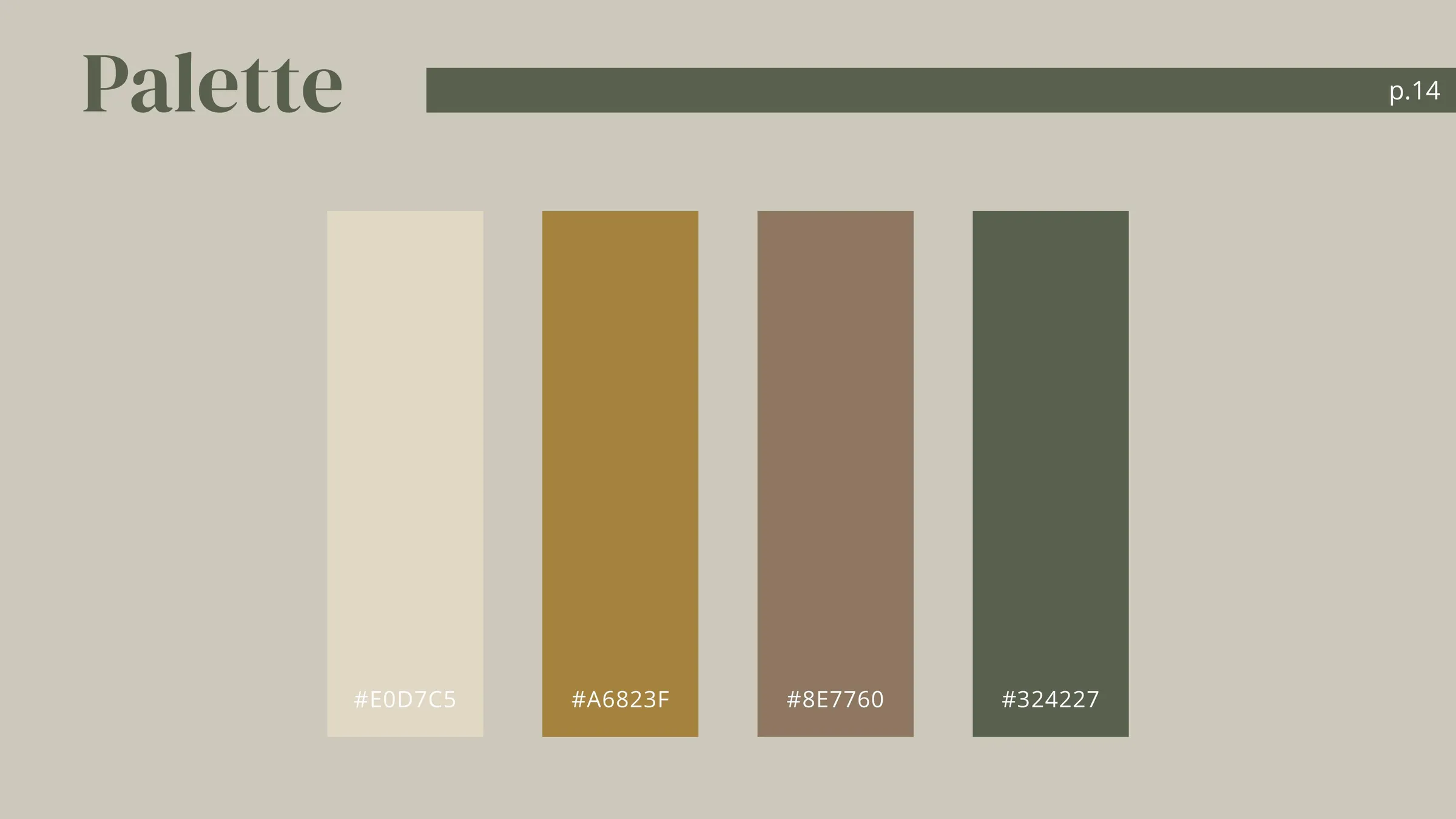 Palette de couleurs